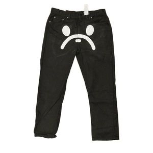 Mens custom Sadface jeans